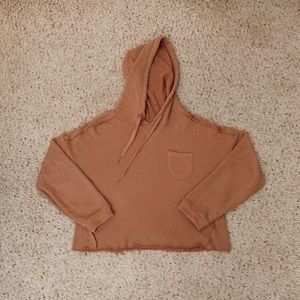 cropped buckle hoodie